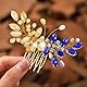 Vakkery Haarkamm für Brautjungfern goldfarben Kristall Kopfschmuck Schmetterling Hochzeit Haarschmuck für Frauen