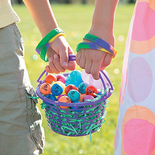 Fun Express - Silicone He Lives! Bracelet (1dz) for Easter - Jewelry - Bracelets - Rubber Bracelets - Easter - 12 Pieces