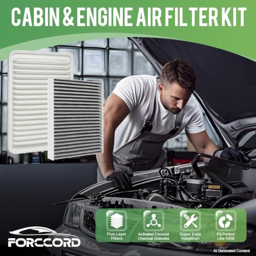 Image of Cabin & Engine Air Filter Combo for Toyota Tacoma 2005-2023 2.7L