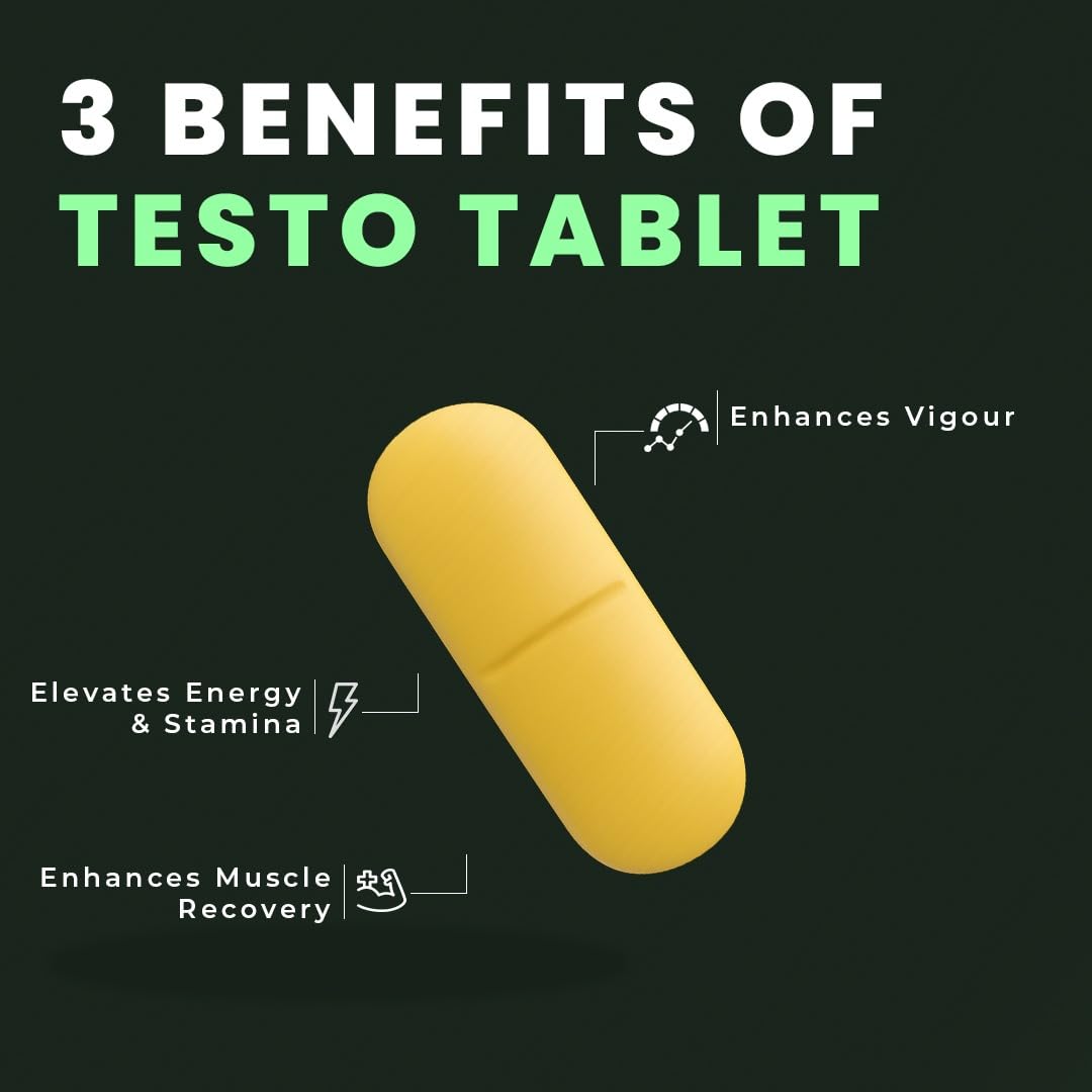 Rooted Actives Vitality Blend for Men | Horny Goat Weed, Maca, Safed Musli, Tongkat Ali, Gokhru & Epimedium | Energy, Strength & Stamina Support | 30 Herbal Tablets - Image 3 thumbnail