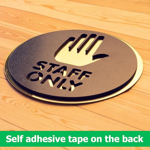 Image of Rousrie Staff Only Stickers For Glass Doors (Size: 6 Inch) For Office, Stores, Cafe, Hotel, Restaurant, Business & Shop, Self-Adhesive, Acrylic Signage (Staff Only)