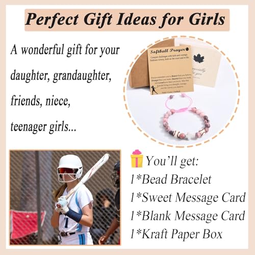 Image of Softball Volleyball Basketball Soccer Gifts for Girls Bracelets for Teen Girls Team Gifts Birthday /Christmas /Graduation Gifts