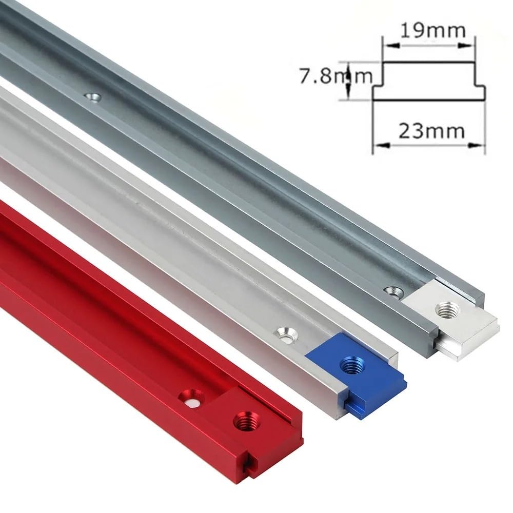 TTrack Slider, T Track Slider van aluminiumlegering T Track Slot Miter Niet-Porous Slide Slab Woodworking Carpenter Tool 450 mm (450 mm T-wisser zonder gaten