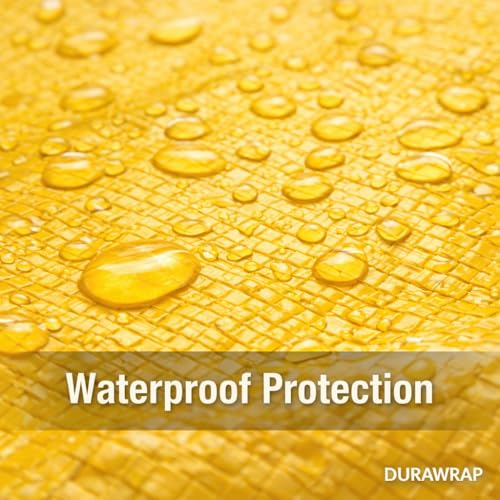 Image of 18x30FT 250 GSM HDPE Tarpaulin Yellow | Industrial Grade Waterproof Sheet | UV Resistant | Tear-Resistant | Reinforced Edges | for Agriculture, Logistics, Truck & Construction Cover