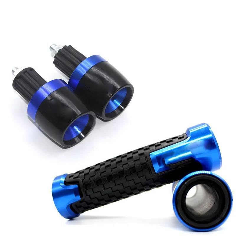 Poignées de guidon moto CBR400RR anti-glisse embouts bleus 22mm