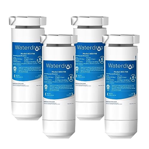 Waterdrop XWF Replacement for GE® XWF Refrigerator, GE® XWF Water Filter, WR17X30702, 4 Filters (Not XWFE®)