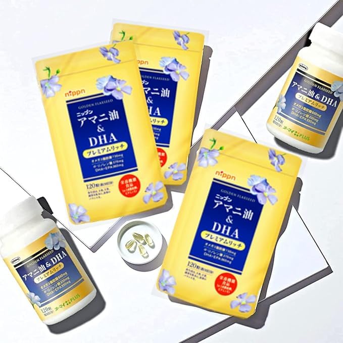 Amazon | アマニ油＆DHA プレミアムリッチ 120粒 約30日分 3袋セット 