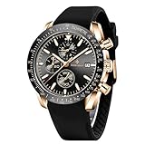 BENYAR - Stylish Wrist Watch for Men, Silicone Strap Watches, Perfect Quartz Movement, Waterproof and Scratch Resistant, Analog Chronograph Business Watches
