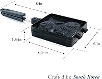 Vista 4 de CookKing - Panquequera con forma de pez Taiyaki japonés, normal, Negro