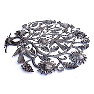   Sunflower-and-Birds-Tree-of-Life-Metal-Wall-Hanging-Decor-Authentic-Upcycled-Artwork-from-Haiti-Sunflower-Tree
