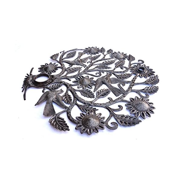   Sunflower-and-Birds-Tree-of-Life-Metal-Wall-Hanging-Decor-Authentic-Upcycled-Artwork-from-Haiti-Sunflower-Tree