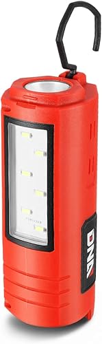 DNA MOTORING TOOLS-00176 Linterna ligera de trabajo inalámbrica de 12 V con gancho para colgar e imanes para exteriores, camping, reparación de