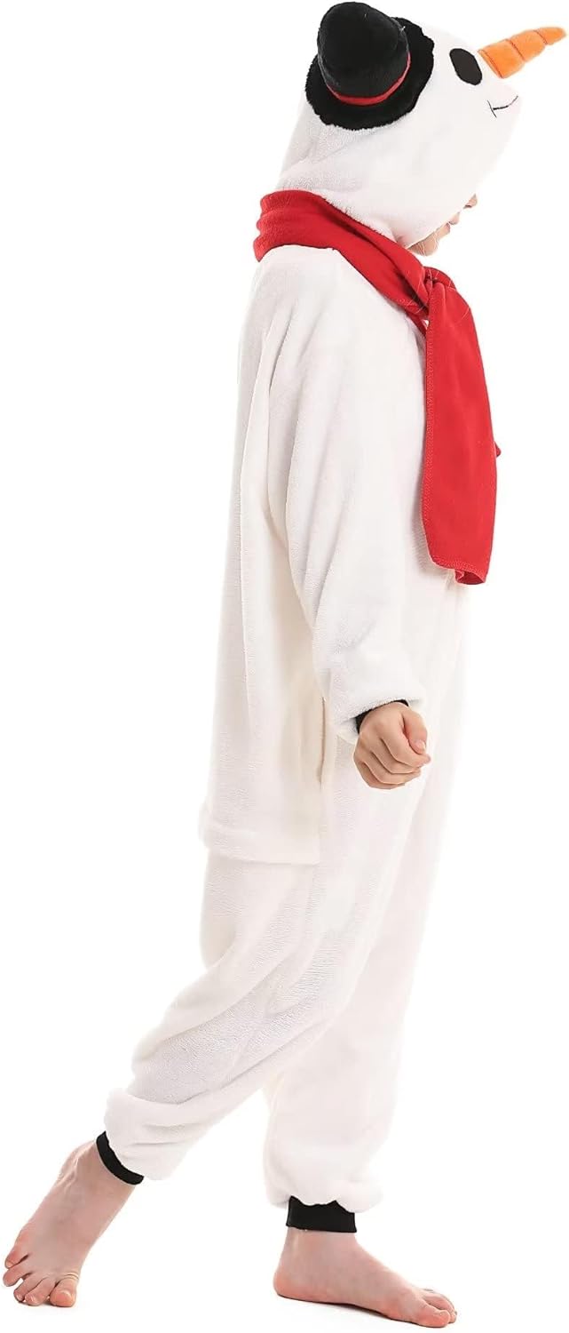 DarkCom Kids Animal Onesie,Women and Mens Snowman Onesie Halloween Costume Christmas Pajamas Sleepwear - Image 4