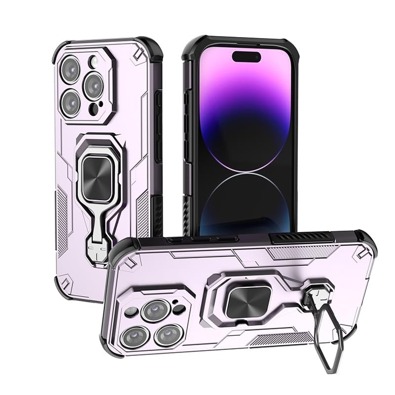 Coque iPhone 15 Pro rose avec béquille intégrée et protection antichoc