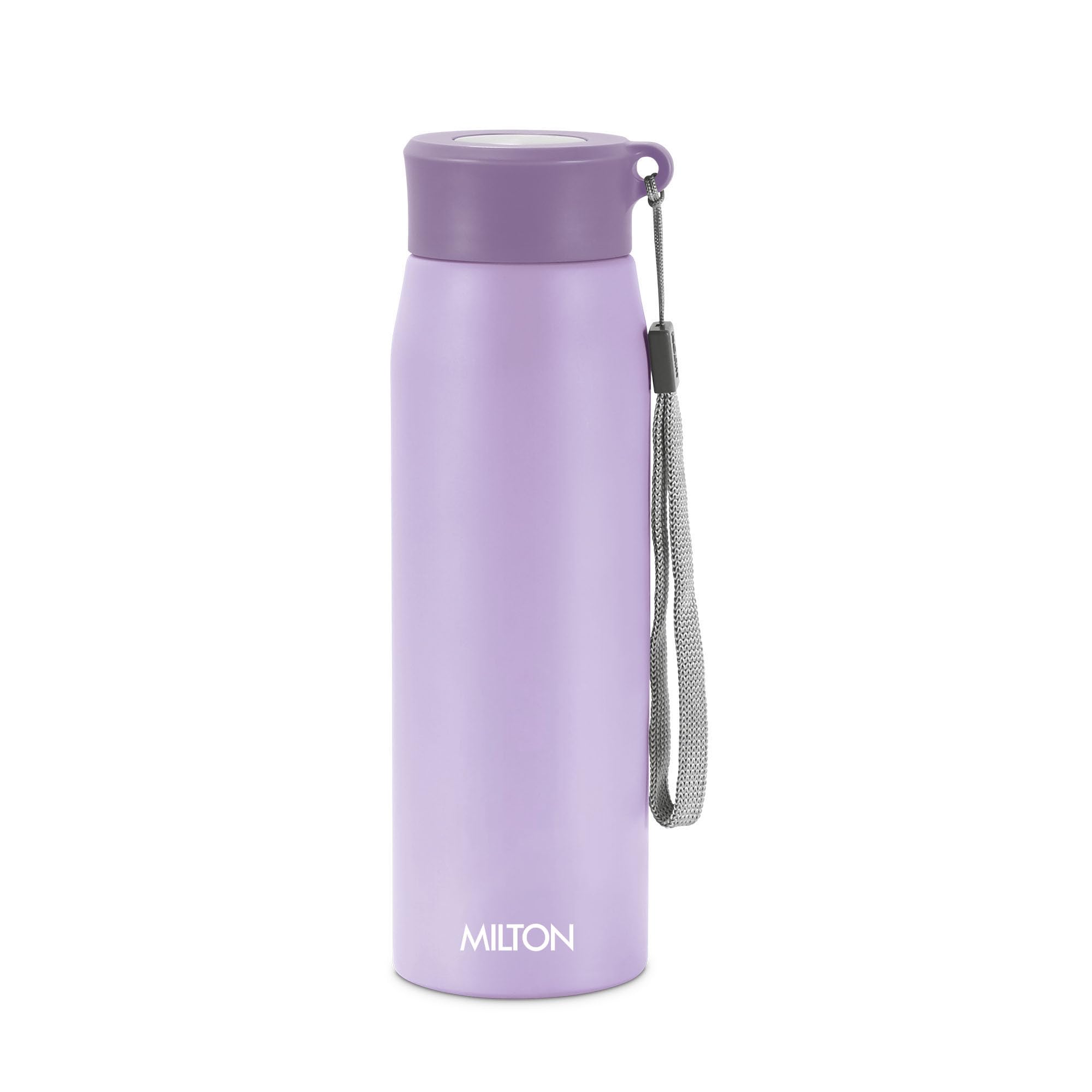 MILTON Handy 650 Stainless Steel Sipper Water Bottle 690 ml, Single Walled, ISI Certified I Leak Proof Lid, Rust Proof I For School, Office, Gym I Purple-picture-0