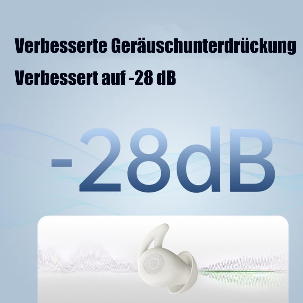 2026 Écouteurs Bluetooth pour moto, mini écouteurs invisibles avec ANC, écouteurs intra-auriculaires confortables pour anti-ronflement, sommeil, mouvement, voyage et tout casque (B)