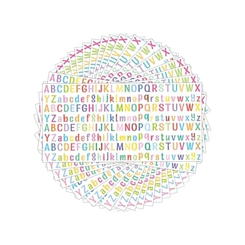 4160PCS Letter Stickers 20 Sheets Alphabet Stickers 0.5in Vinyl Self-Adhesive Number Alphabet Stickers, Mailbox Numbers Labels or Mailbox,Water Bottles,DIY,Business,Address Number(Multiple Colors) Cover