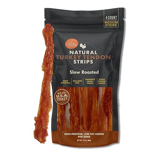 Canine Naturals Natural Turkey Tendon Strips - Slow Roasted Treats