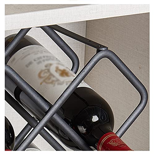 Soporte rústico para 8 botellas de vino metálico miniatura 3