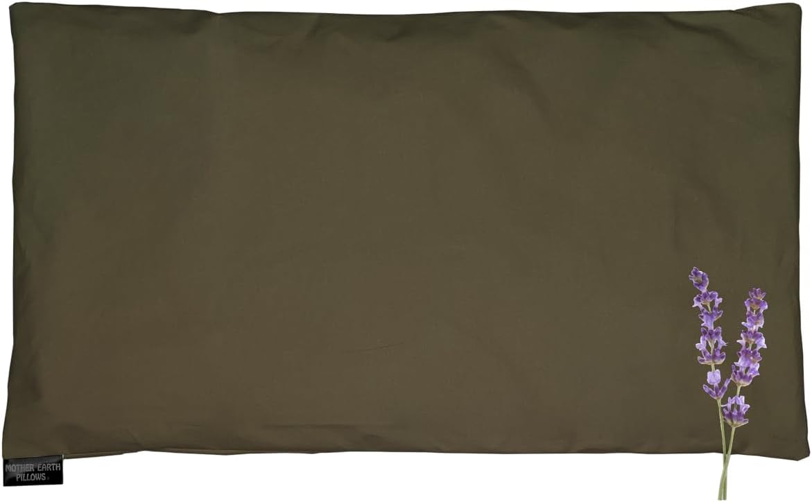 Mother Earth Pillows Large Therapeutic Flax Pillow for Natural Pain Relief, Royal Blue - No Herbs Added