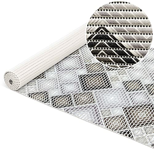 ANRO Weichschaummatte Badematte Badvorleger Duschvorleger Antirutsch Badläufer Patchwork Graublau...