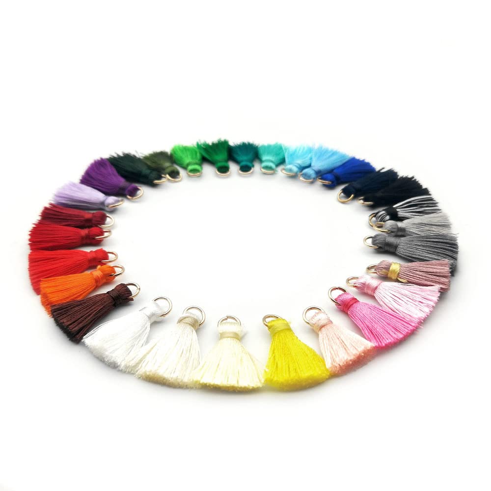 Plantenhangers van katoenen touw macramé - set van 4 stuks met metalen ring en