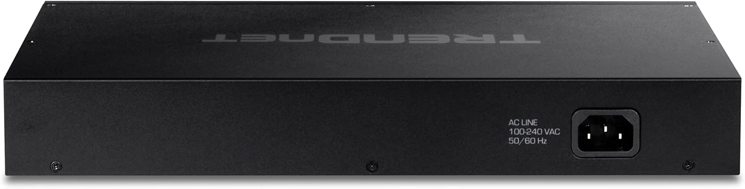 TRENDnet, TPE-TG182, Commutateur PoE+ Gigabit 18 Ports, 16 Ports PoE+ 30 W, 2 emplacements SFP Gigabit, Budget PoE 240 W, capacité de Commutation 36 Gbit/s, montable en Rack 1U 19", Noir