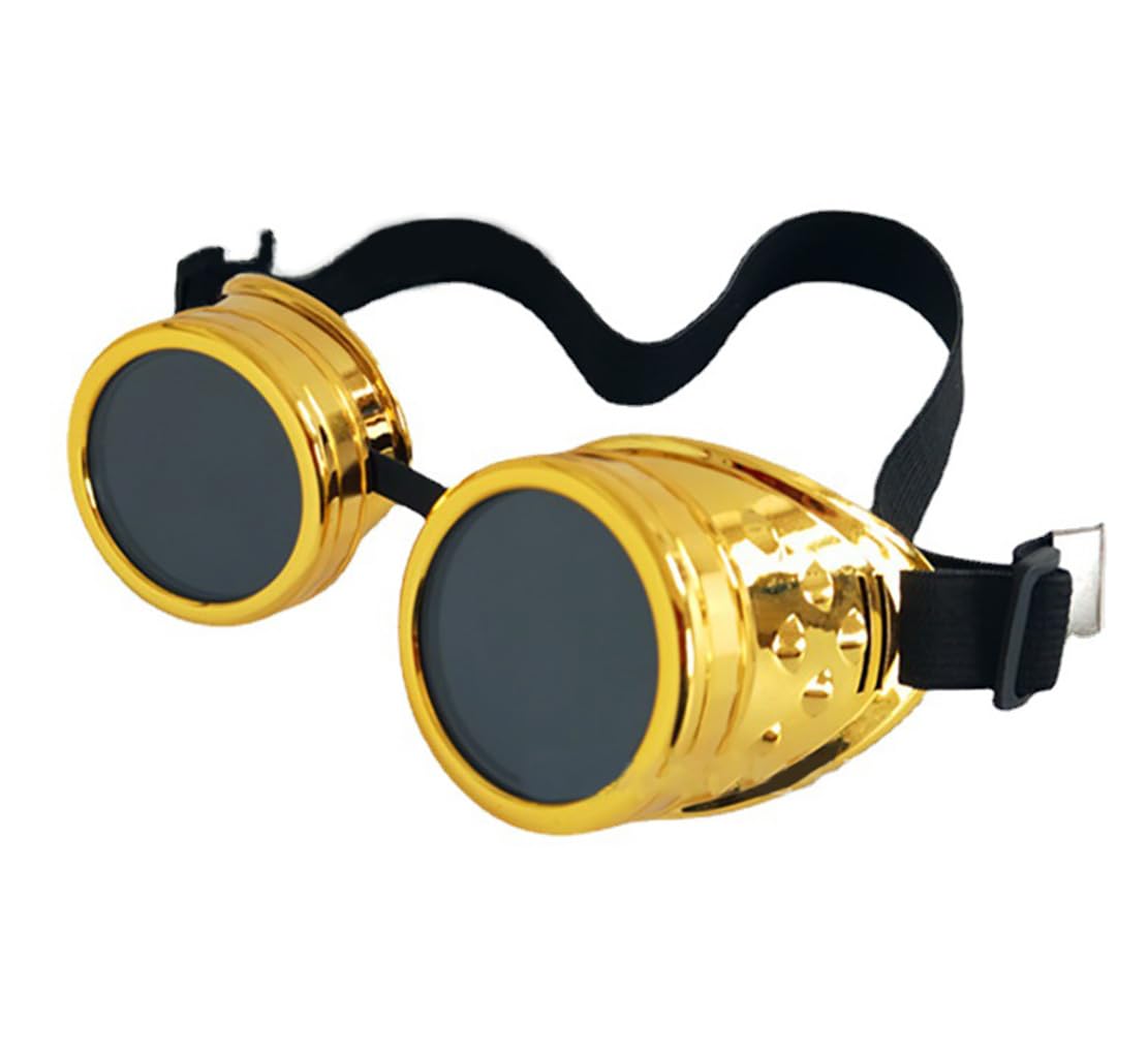 Vintage Steampunk Goggles Glasses Victorian Retro Cyberpunk Gothic Cosplay