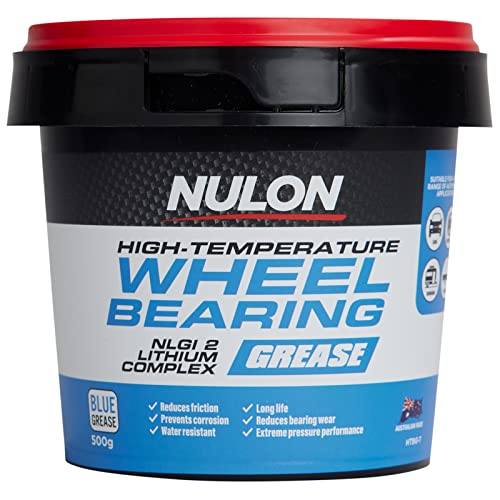 Nulon High Temperature Wheel Bearing Grease Tub 500g - HTBG-T - Blue Coloured NLGI-2 Lithium Complex Suitable for a Wide Range of Automotive Applications: Cars with Disc Brakes, Caravans, Trailers
