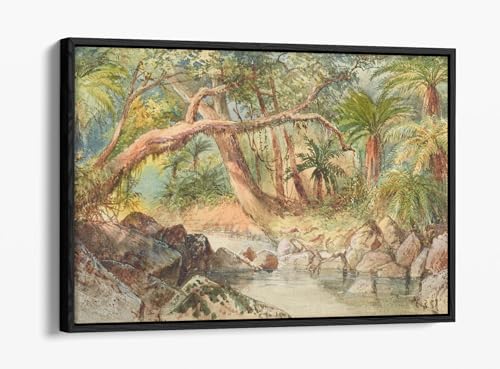 Creek at Holmes Bay par Nicholas Chevalier : décoration murale toile cadre noir