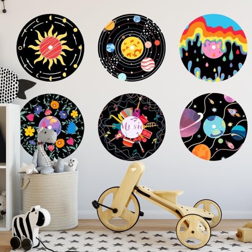 Maxsafe Mystic Sun and Moon Wall Decals Mystic Sun and Moon Wall Sticker Mystic Sun and Moon Vinyl Wall Decals for Living Room Bedroom Office Decors