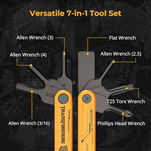 Image of SMALLRIG Foldable Camera Tool Set-5517 | Camera Tool Kit Including Allen Wrenches, Slotted Screwdriver, Cross-Head Screwdriver, Torx T25 Driver(BumbleBee Edition)