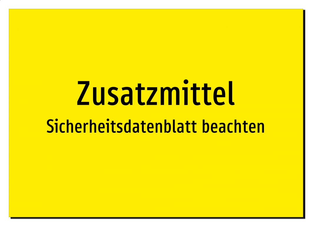 36789-DE-T-06 | Zusatzmittel - Sicherheitsdatenblatt beachten | Aluminiumschild A5, 210 x 148mm | nur Text, ohne Symbolgrafik