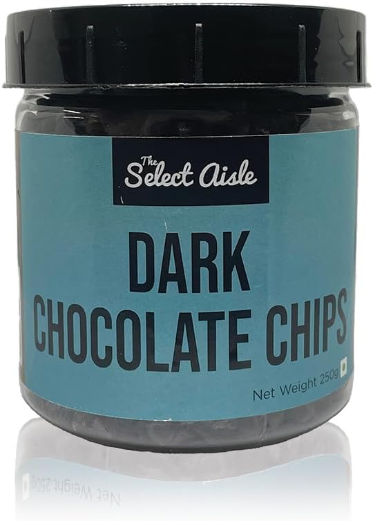 The Select Aisle Dark Chocolate Chips - 250g | Compound Chocolate for Baking & Decorating | Perfect for Cookies, Cakes, Muffins, Ice Cream & Desserts | Freshness-Sealed PET Jar