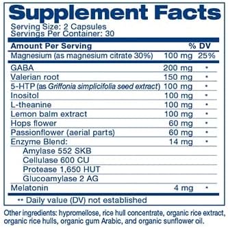Miniatura 5 de Sleepzyme Suplemento para dormir con melatonina, GABA, 5-HTP, raíz de valeriana, magnesio, L-teanina, bálsamo de limón y lúpulo para una repetición