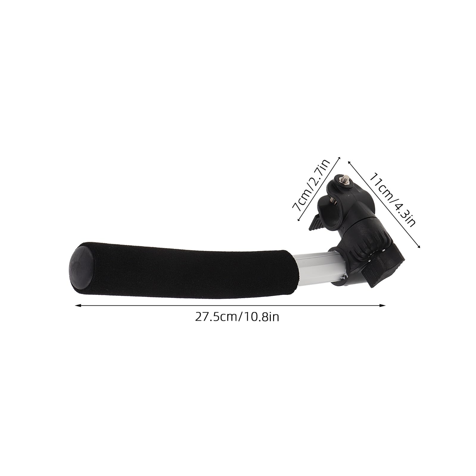 GANAZONO Extensions de Poignée pour Fauteuil Roulant en Acier Inoxydable, Rallonges de Barre de Poussée Universelles de 27,5 Cm, 1 Paire pour Fauteuils Roulants Inclinables et Aides