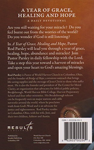 A Year of Grace, Healing and Hope: A Daily Devo... 1933336935 Book Cover