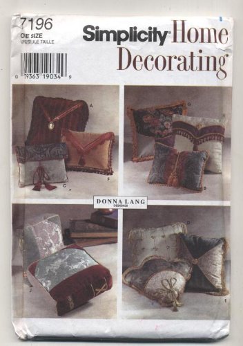 Patron couture coussin maison Simplicity 7196 pour personnaliser vos tissus