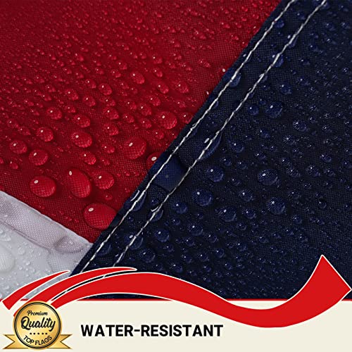 Topflags American Flag For Outside 4X6 Made In Usa Flags Outdoor Heavy Duty Nylon Us Flag With Embroidered Stars, Brass Grommets And Strips Made In America #TOP3