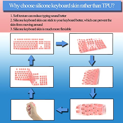 Silicone Keyboard Cover Skin For Logitech K120 & Mk120 Ergonomic Desktop Usb Wired Keyboard Waterproof Protector Accessories (Pink) #TOP3