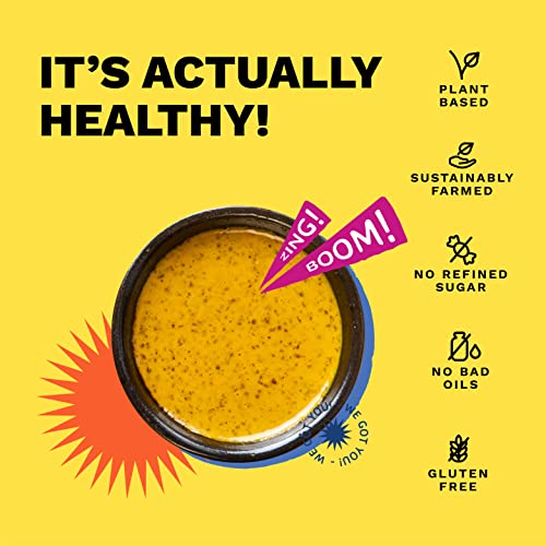 Image of BOOMBAY Sweet Mustard Dip and Spread 190g | Nothing Artificial | No Bad Oils | No Refined Sugar | Plant Based | No Onion or Garlic | Use as a Salad Dressing, Marinade for Grill, Spread on Bread