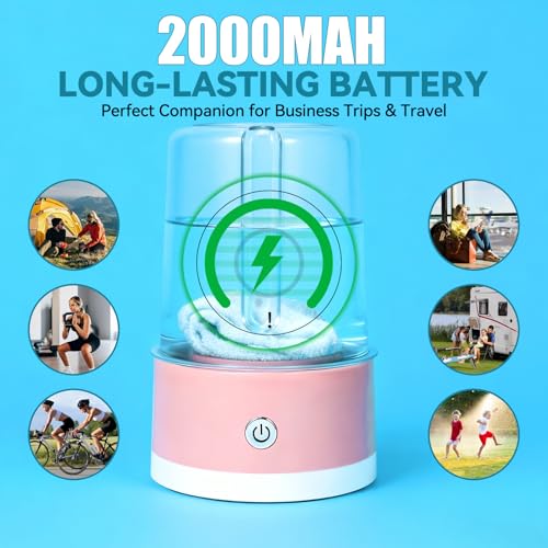 Image of Portable Mini Washing Machine for Underwear & Baby Clothes, Compact, Lightweight Washer for Small Laundry, Apartments, Dorms, Hotels, Camping & Travel (1.2L)