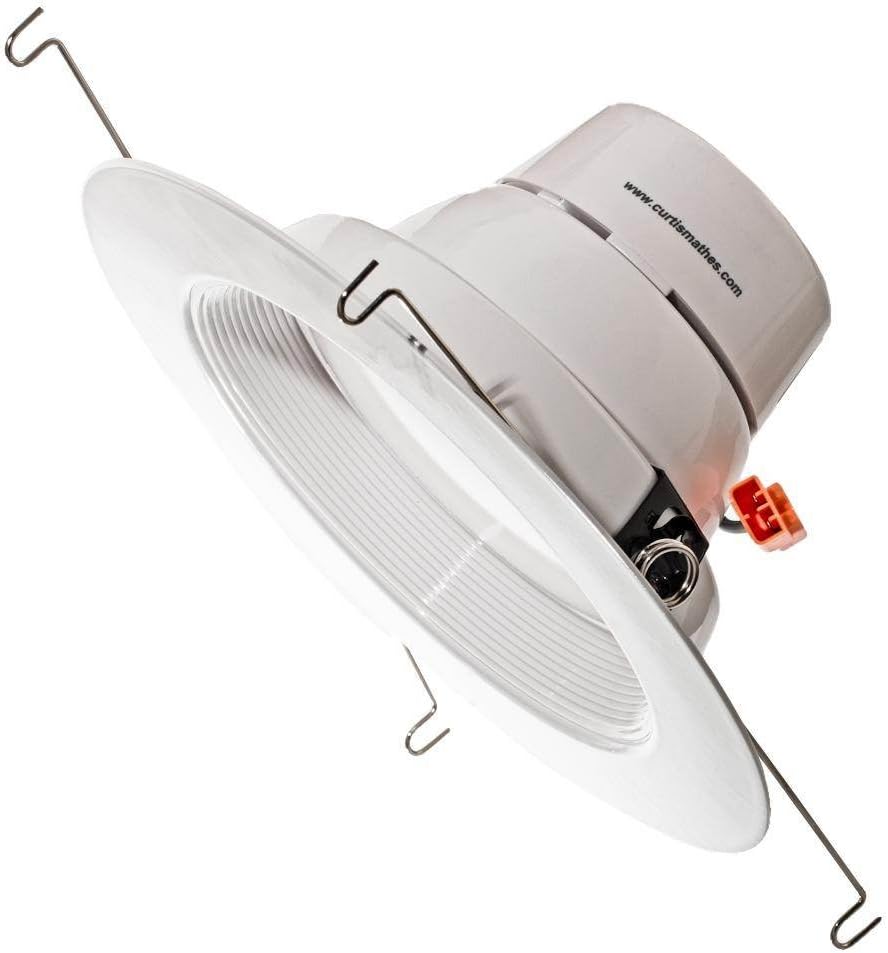 750 Lumens - 12W LED - Downlight - 65W Equal - 4000K - Fits 5 or 6 in. Can Lights - Integrated Baffle Trim - Dimmable - Curtis Mathes CM56DL-7104-940