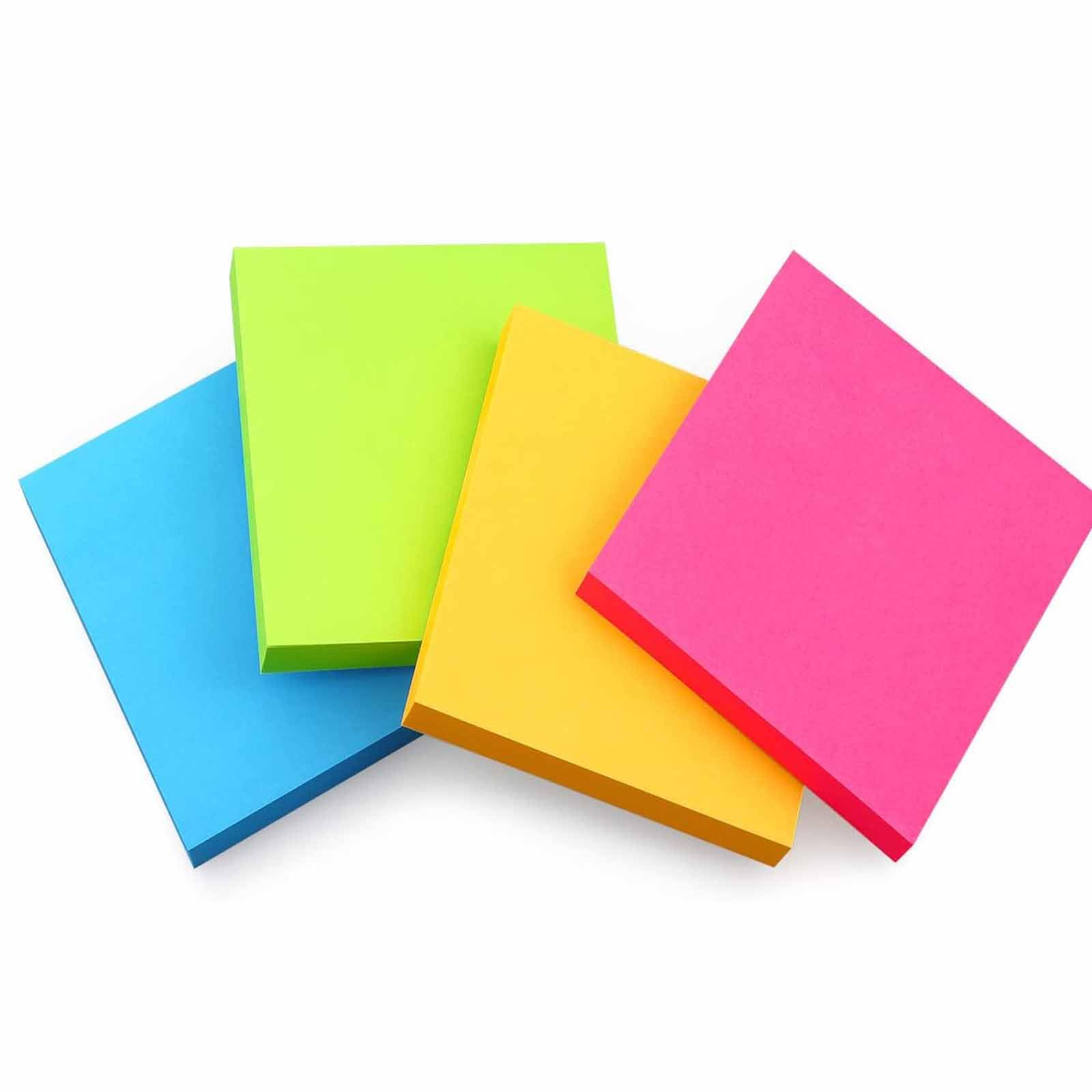 16-Pack Sticky Notes 3x3 Inches Bright Colors(Green Yellow Pink Blue) Self-Stick Pads Easy to Post for Home Office Notebook 100 Sheets/pad 76mm x 76mm Self-Stick Removable Notes - Image 3