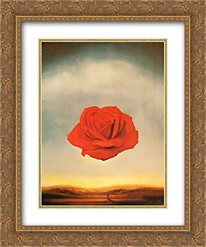 Meditative Rose, c.1958 2X Matted 15x18 Gold Ornate Framed Art Print by Salvador Dali