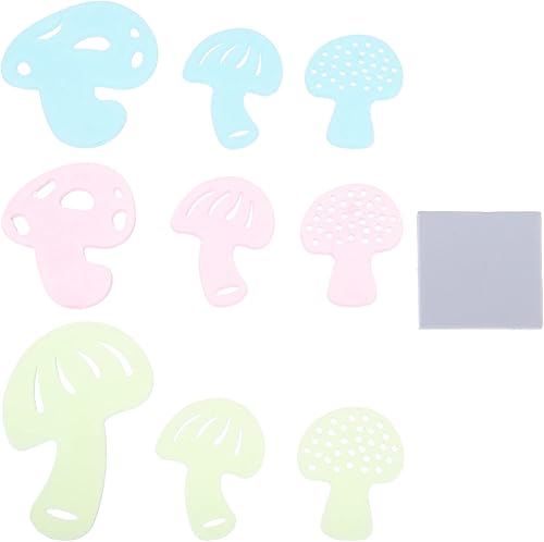 LUOZZY 36 calcomanías de hongos que brillan en la oscuridad, calcomanías de pared luminosas para ventana para decoración de habitaciones