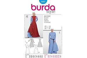Burda Ladies Easy Sewing Pattern 7977: Historical Damsel Fancy Dress Costumes