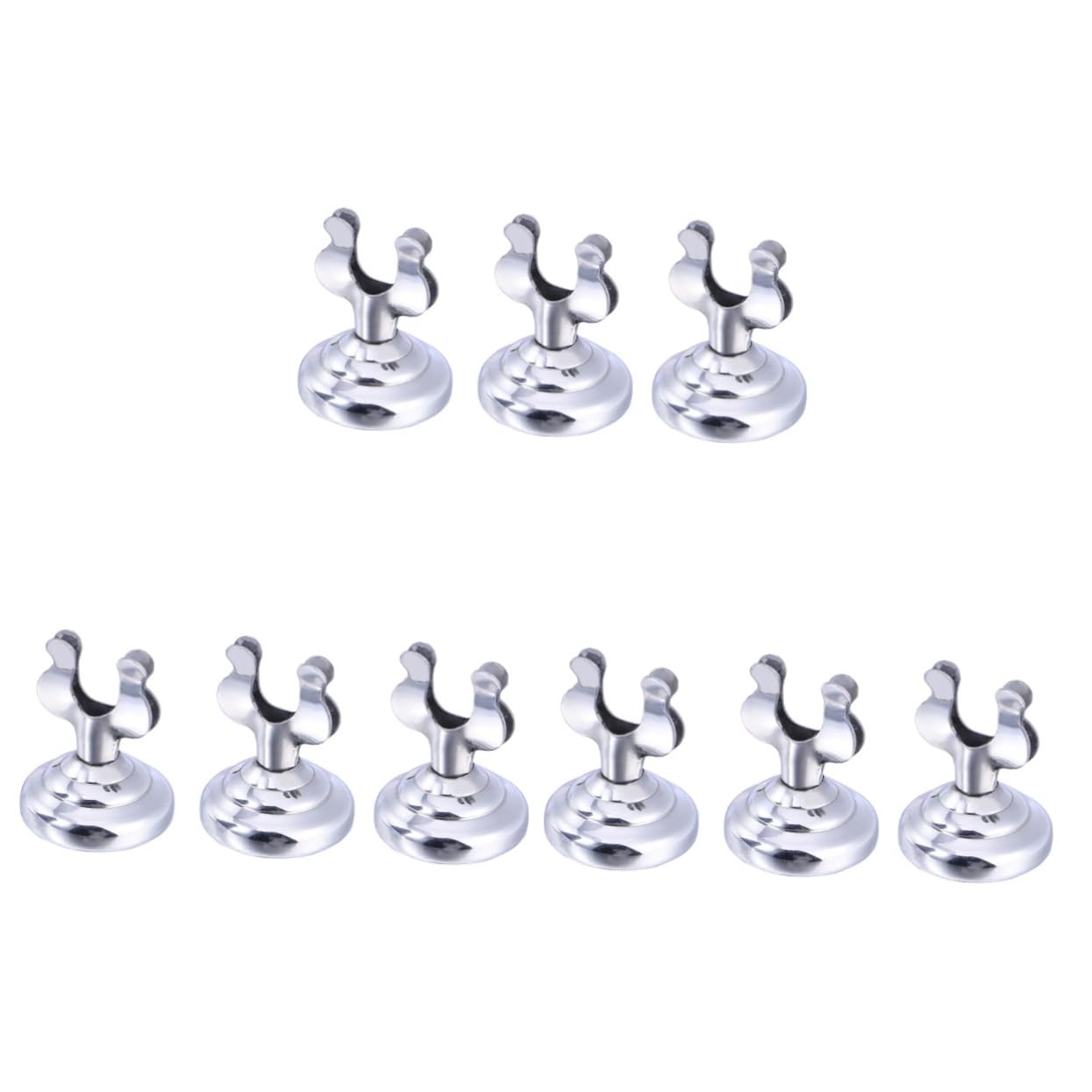 STOBOK 3 Juegos De Soportes De Mesa Para Menú De Acero Inoxidable Elegantes Y Versátiles Para Banquetes En Restaurantes. 3 Unidades.
