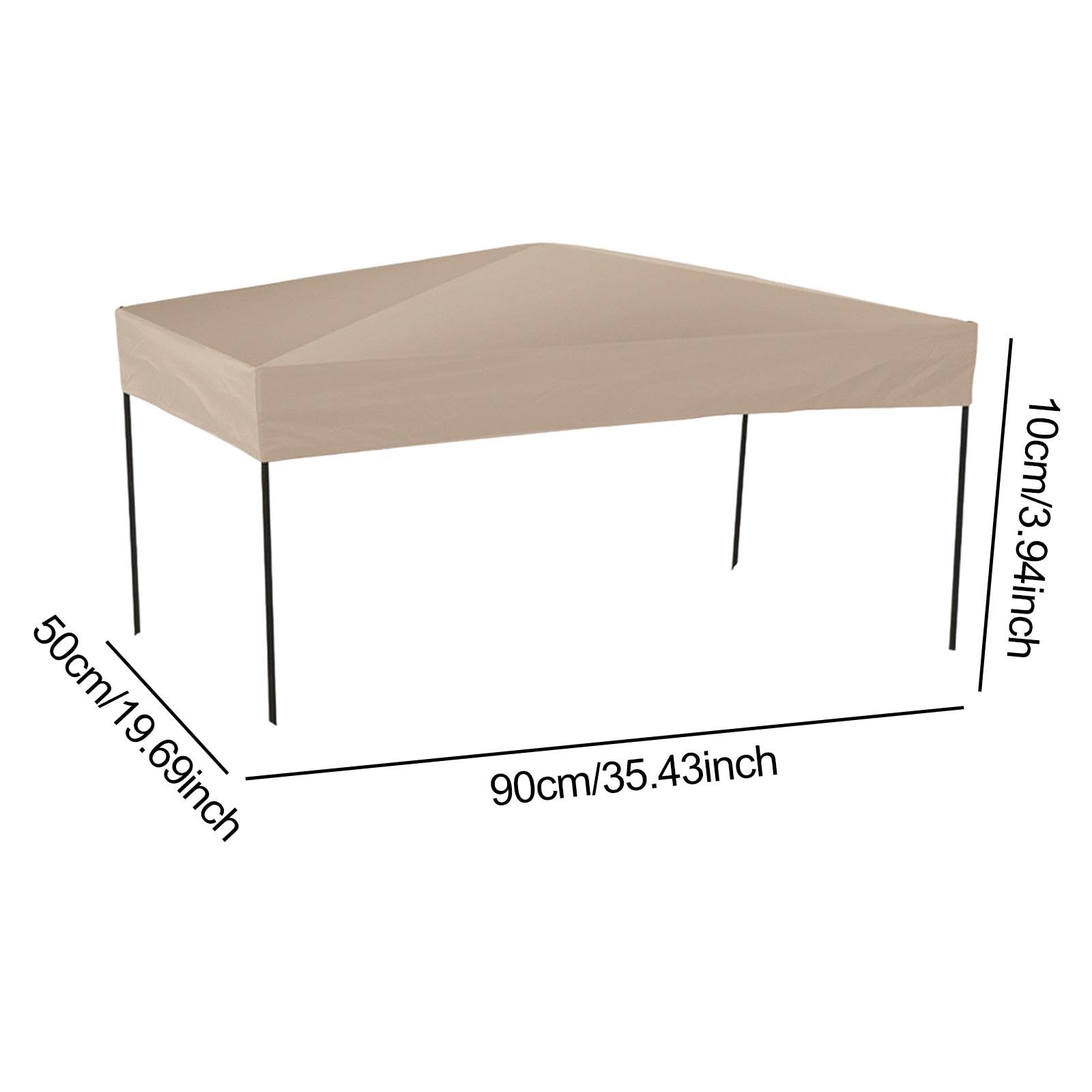Milageto Auvent de Chariot de Camping, équipement de Plein air Multifonctionnel pour Pique-Nique, pour Chariots carrés de 1,5 cm, Borwn
