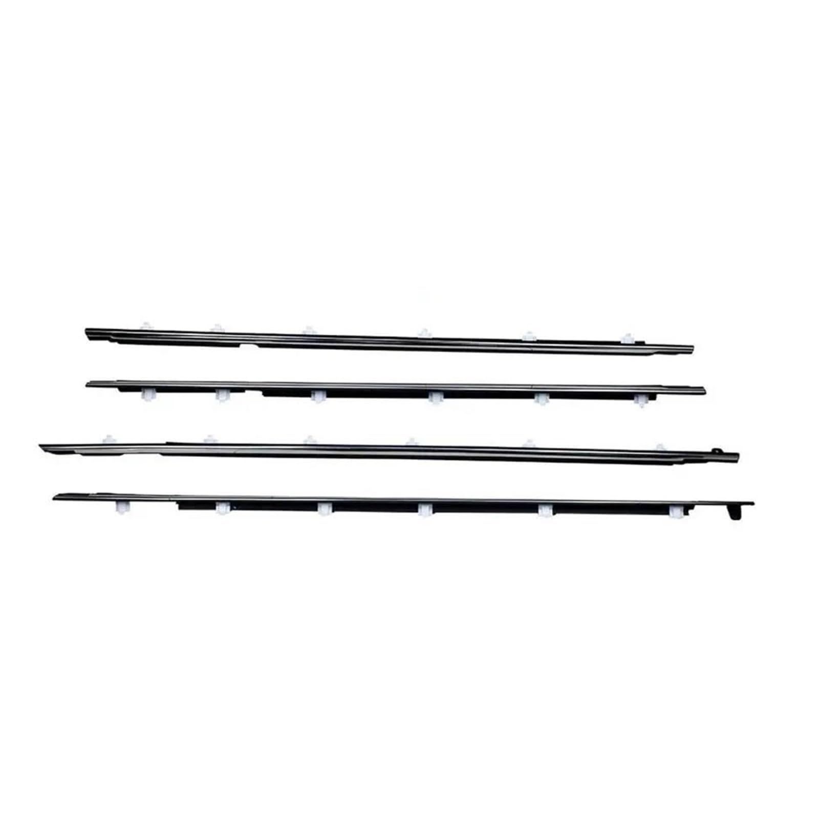Yuqudgelky Chrome 4 Pcs Black Window Glass Rubber For Toyota For Land For Cruiser Lc80 Lx450 1991-1998 75730-60020(Chrome)